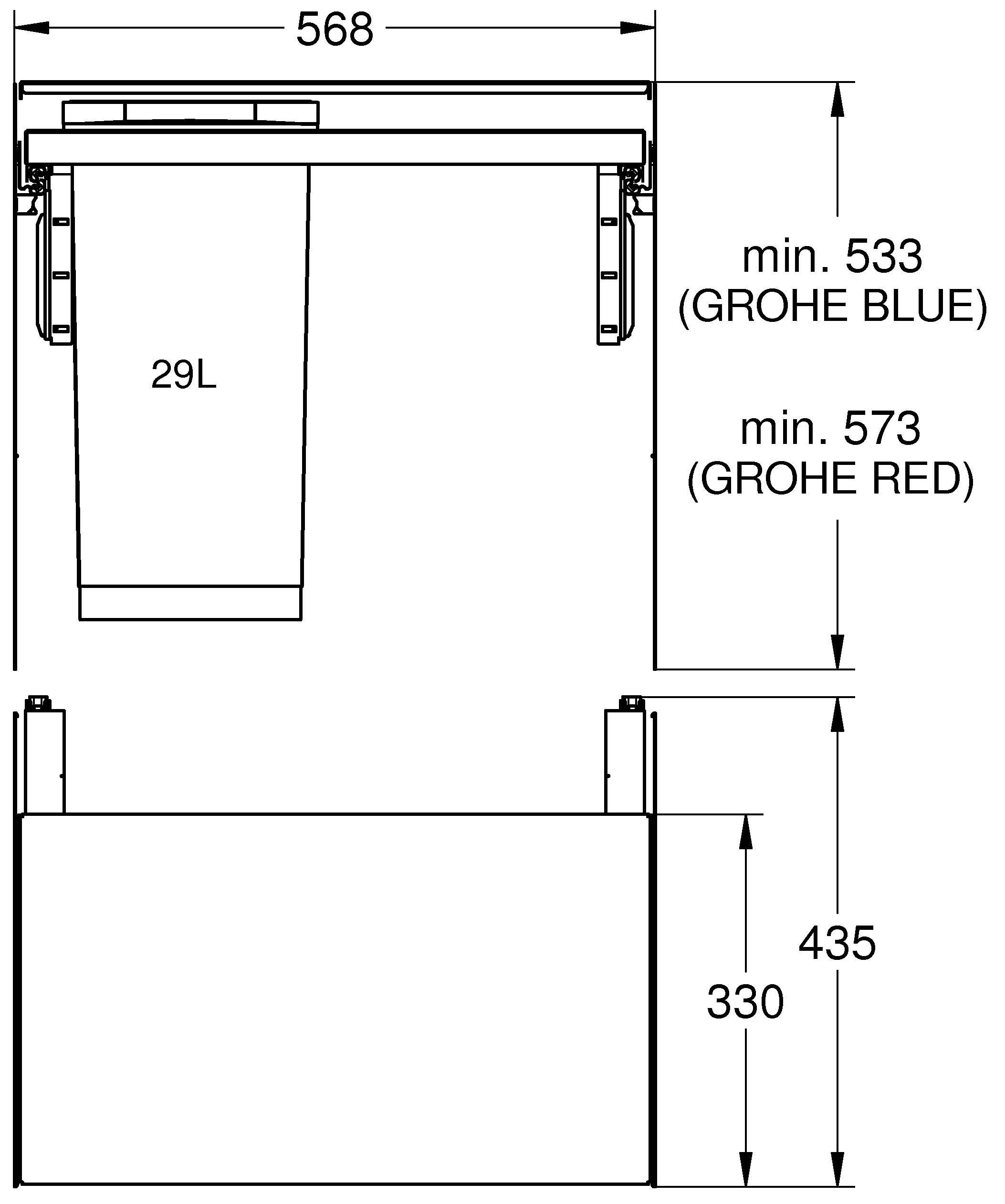 Система сортировки отходов и мусора GROHE (40980000) Система сортировки отходов и мусора GROHE (40980000)