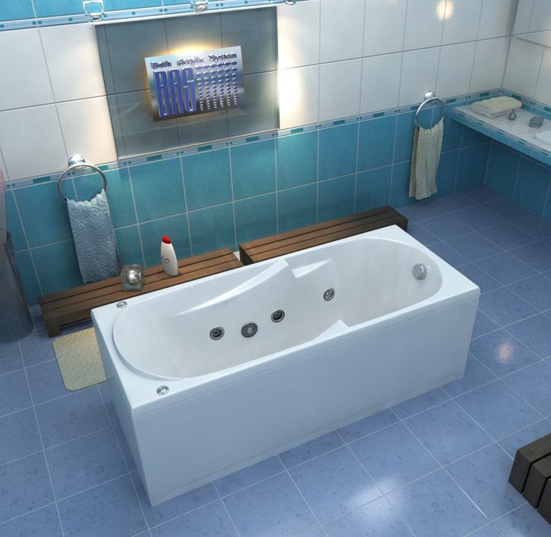 Акриловая ванна Bas Нептун 170x70 с гидромассажем