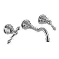 FIMA|Carlo Frattini Epoque Смеситель для раковины настенный, на 3 отверстия, излив 160 мм., внешняя часть, с донным клапаном click-clack, цвет хром