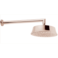 CISAL Cherie Верхний душ D200 мм с настенным держателем L400 мм, цвет золото розовое