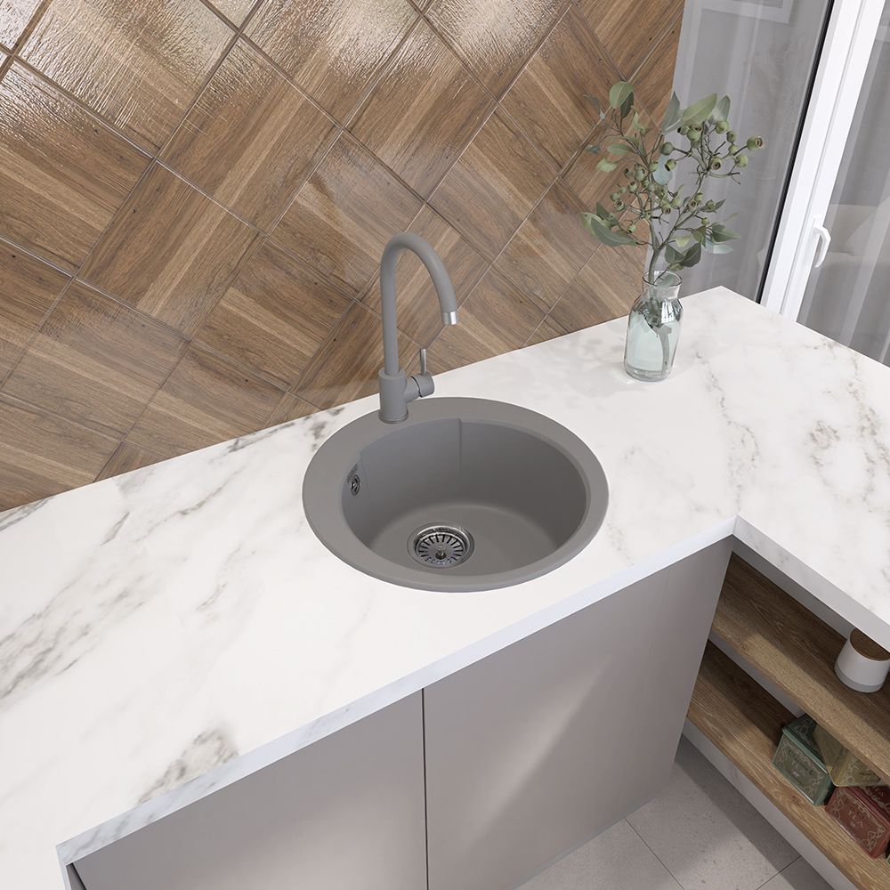 Смеситель для кухни GranFest Z-5410, темно-серый