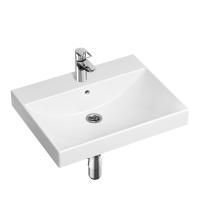 Комплект 3 в 1 Lavinia Boho Bathroom Sink 21510408, врезная фарфоровая раковина 60 см, смеситель с донным клапаном, латунный сифон