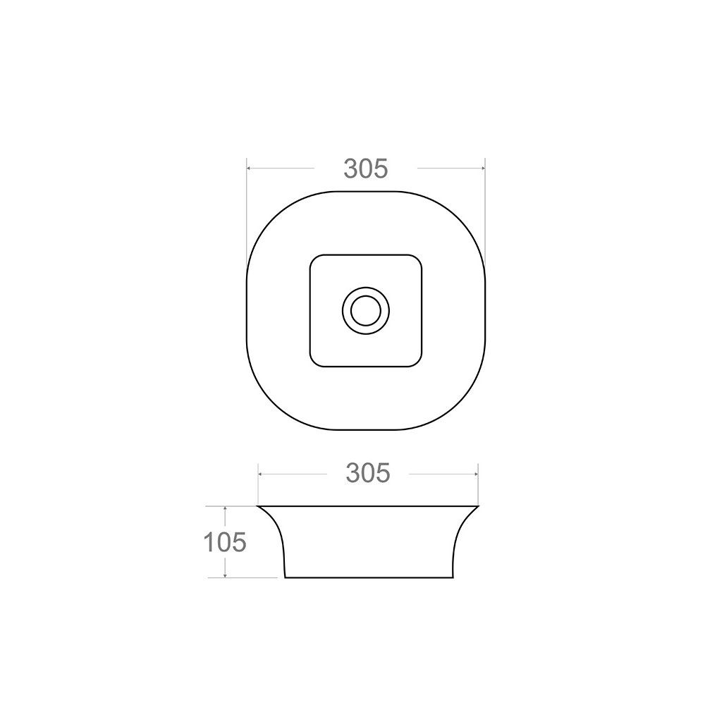 Раковина чаша Maretti FL13NS68-844, белая, артикул FL13NS68-844
