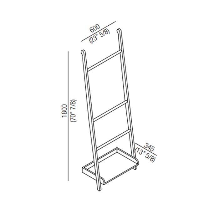 Agape Stairs Полотенцедержатель с полкой 60x180 см., напольный, цвет: серый Agape Stairs Полотенцедержатель с полкой 60x180 см., напольный, цвет: серый