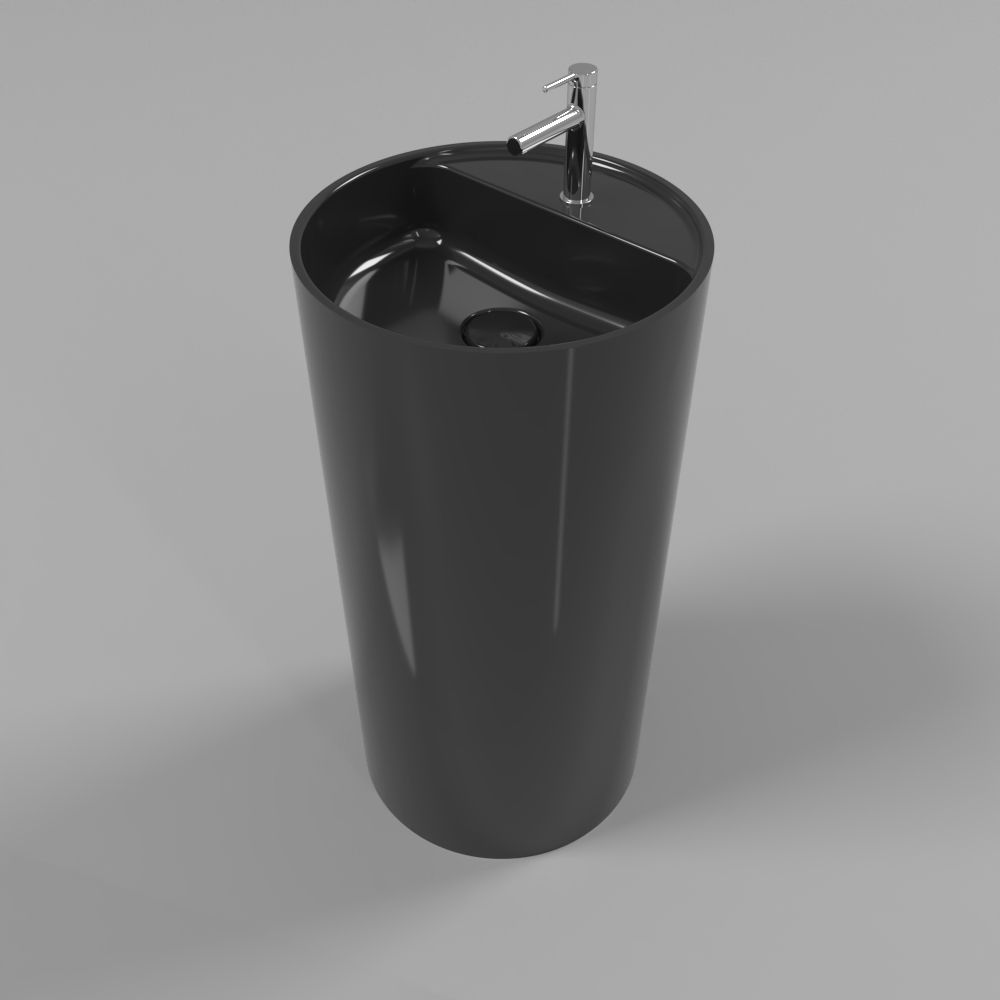 Умывальник WHITECROSS Pantheon D=43 (черный глянец) иск. камень Умывальник WHITECROSS Pantheon D=43 (черный глянец) иск. камень