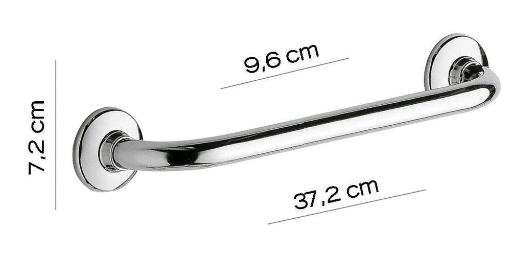 Gedy, поручень прямой, длина 37,2 см, цвет хром