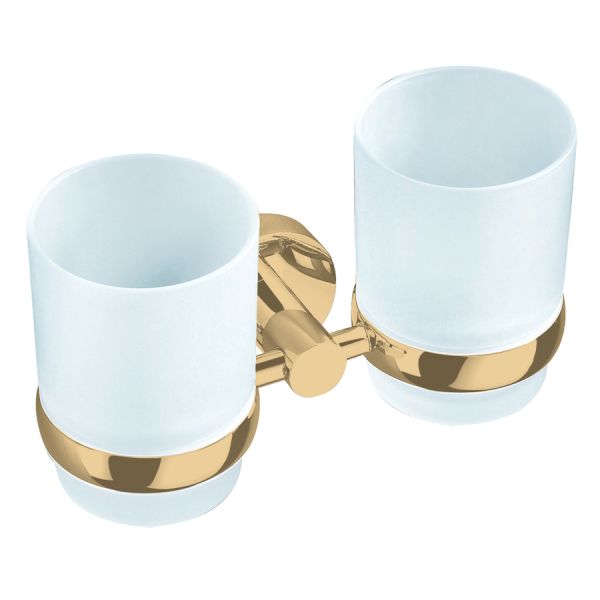 Стакан для ванной комнаты двойной Rav Slezak COLORADO COA0202Z, золото