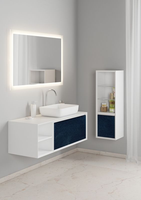 Шкаф пенал SanVit Стайл 32 pstyle в цвете Ral подвесной Розовый глянец