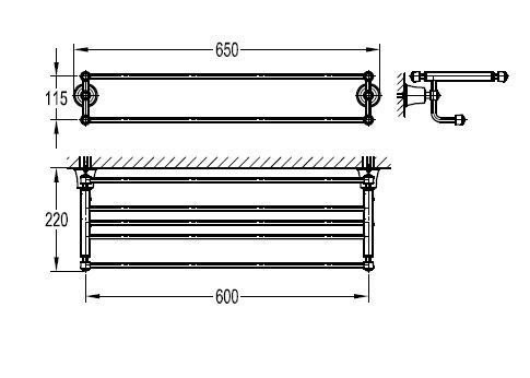 Полка для полотенец CEZARES LIBERTY CZR-F-8980 Полка для полотенец CEZARES LIBERTY CZR-F-8980