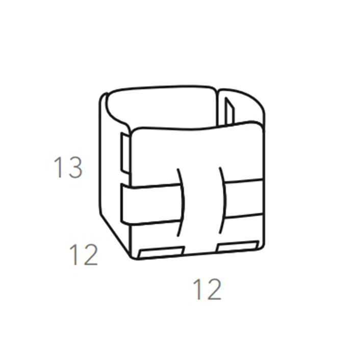 Colombo Adj Корзинка Mini Bottega, 12x12H13 см, цвет: бордо/коньяк Colombo Adj Корзинка Mini Bottega, 12x12H13 см, цвет: бордо/коньяк