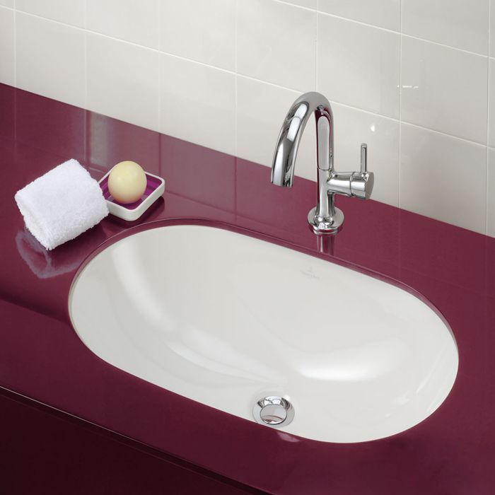 Villeroy&Boch O.novo Раковина врезная под столешницу 600*350*215, с переливом, цвет альпийский белый цена со склада), артикул 41626001