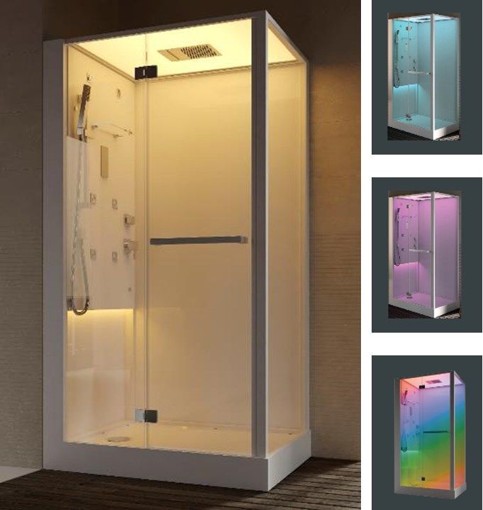 Многофункциональная душевая кабина, Jacuzzi, Bali, высота, мм-2200, глубина, мм-800, ширина, мм-1200, установка-угловая, комплектация: хаммам с ароматерапией, верхний душ, ручной душ, гидромассажные форсунки, смеситель с переключателем, цветотерапия, ауди