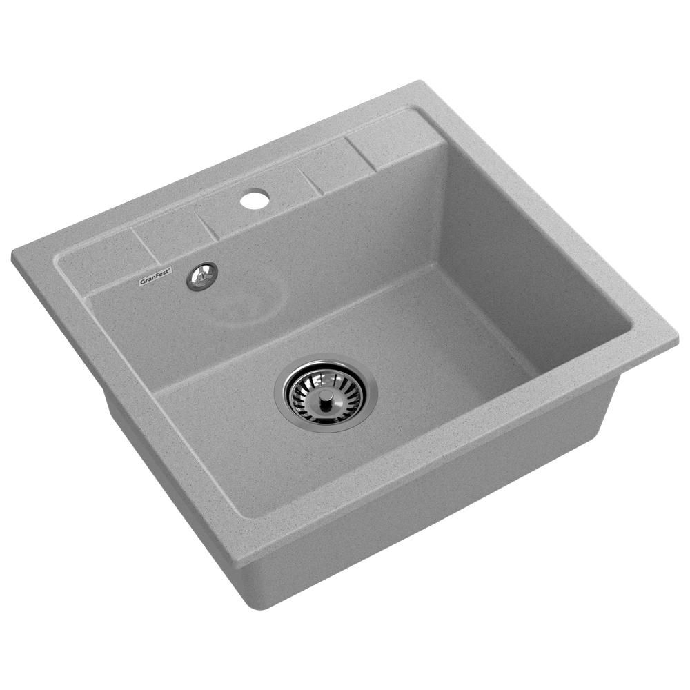 Кухонная мойка GranFest QUADRO 561, серый, артикул Q-561 серый