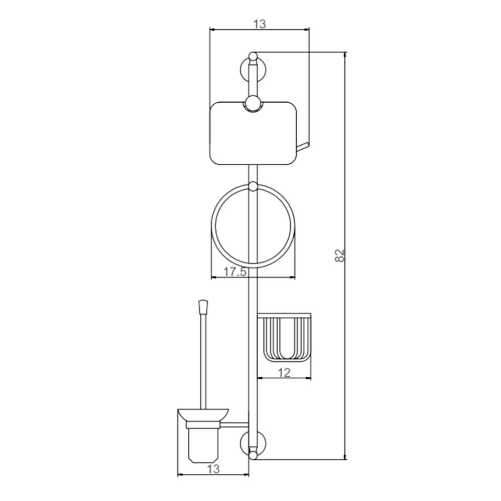 Настенная стойка Savol S-00C01, хром