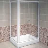 Душевой уголок Radomir Верчелли 121x84 R 1-03-1-2-0-0120 с поддоном профиль Белый стекло прозрачное