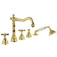 PRINCETON См-ль на борт ванны, на 5 отв., золото