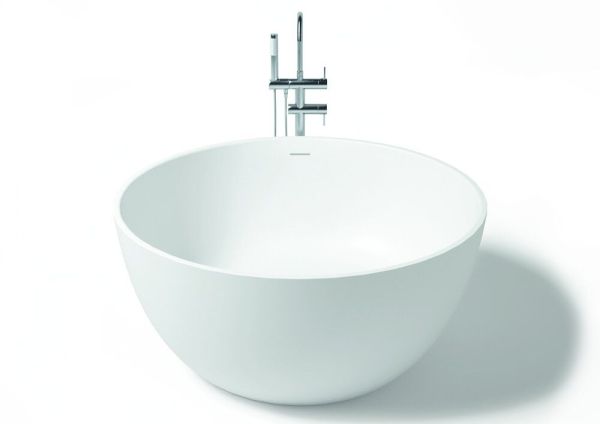 Zenon Biwa, круглая ванна из искусственного камня Solid Surface, Ø120xh55 см, цвет белый матовый