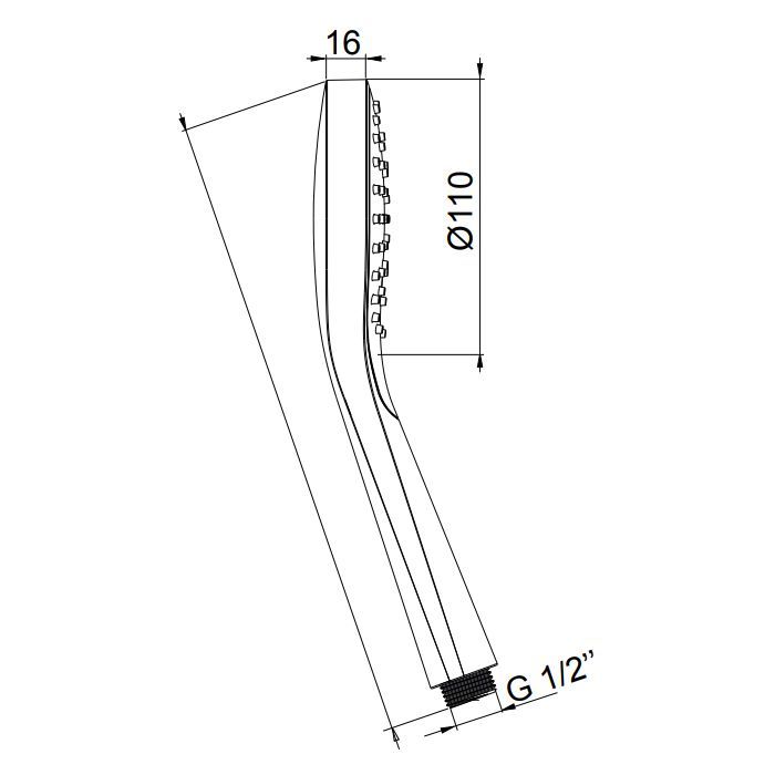 Almar SENSE  Ручной душ, пластик, Copper Brushed PVD Almar SENSE  Ручной душ, пластик, Copper Brushed PVD