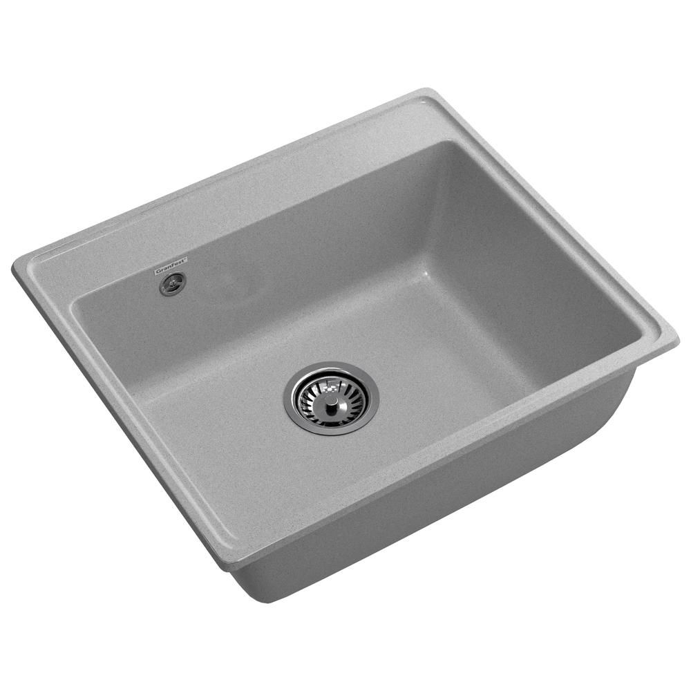 Кухонная мойка GranFest VERTEX 580, серый, артикул V-580 серый