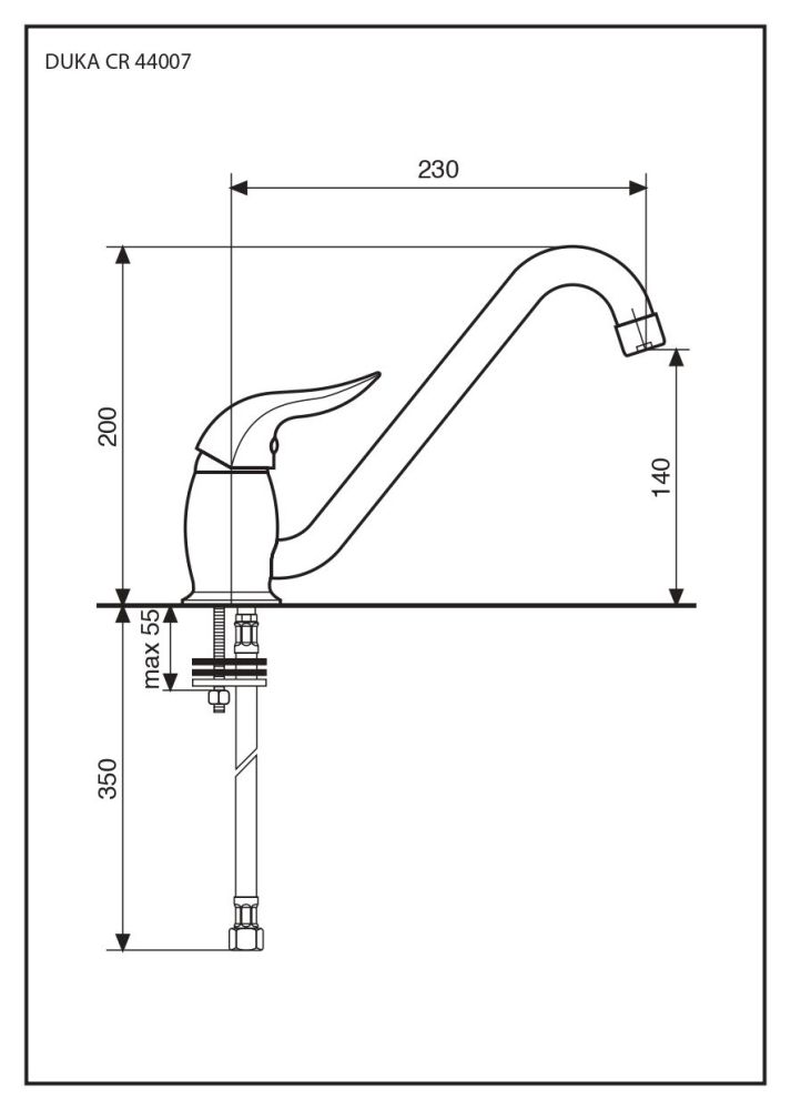 Emmevi Duka, смеситель для кухни, цвет бронза