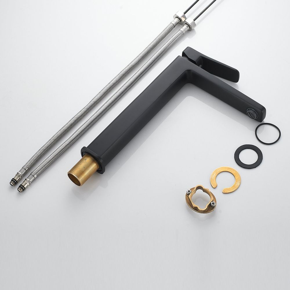 Смеситель для раковины высокий  Raffine F1199H, черный