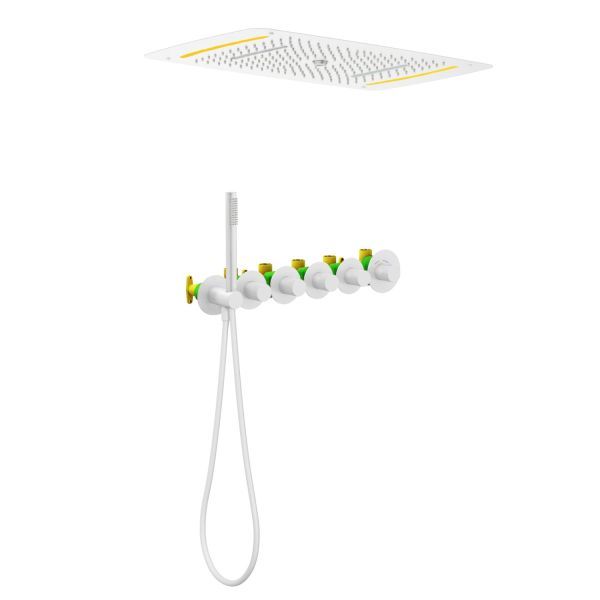 Душевая система встроенная с термостатом Timo Saona белый матовый (SX-2319/16SM)