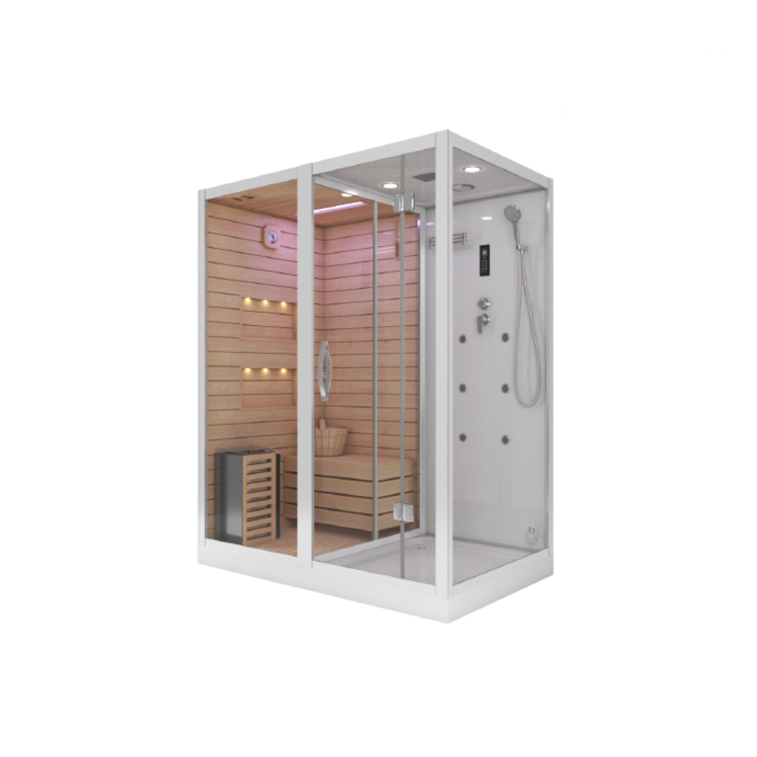 Сауна ALBANO-L White комбинированная 2в1 Cerutti SPA 1800x1100x2230 мм Сауна ALBANO-L White комбинированная 2в1 Cerutti SPA 1800x1100x2230 мм