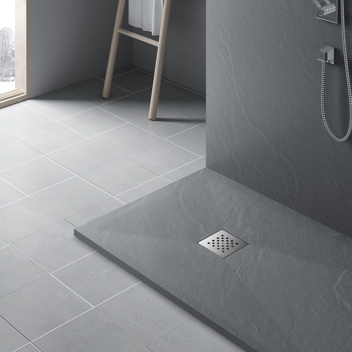 Душевые поддоны Vincea Поддон для душа из искусственного камня VST-4SR9014G, 1400*900*30, серый,