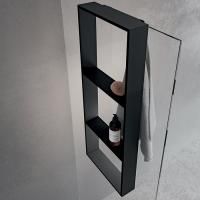 NOVELLINI FRAME Аксессуары для кабины 350х900 мм., с 3 внутренними полками и внешним крючком, для крепления на стекло, цвет черный матовый NOVELLINI FRAME Аксессуары для кабины 350х900 мм., с 3 внутренними полками и внешним крючком, для крепления на стекло, цвет черный матовый