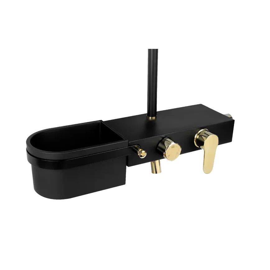 Душевая система Fixsen SLOT FX-9300B, черная+золото, артикул FX-9300B