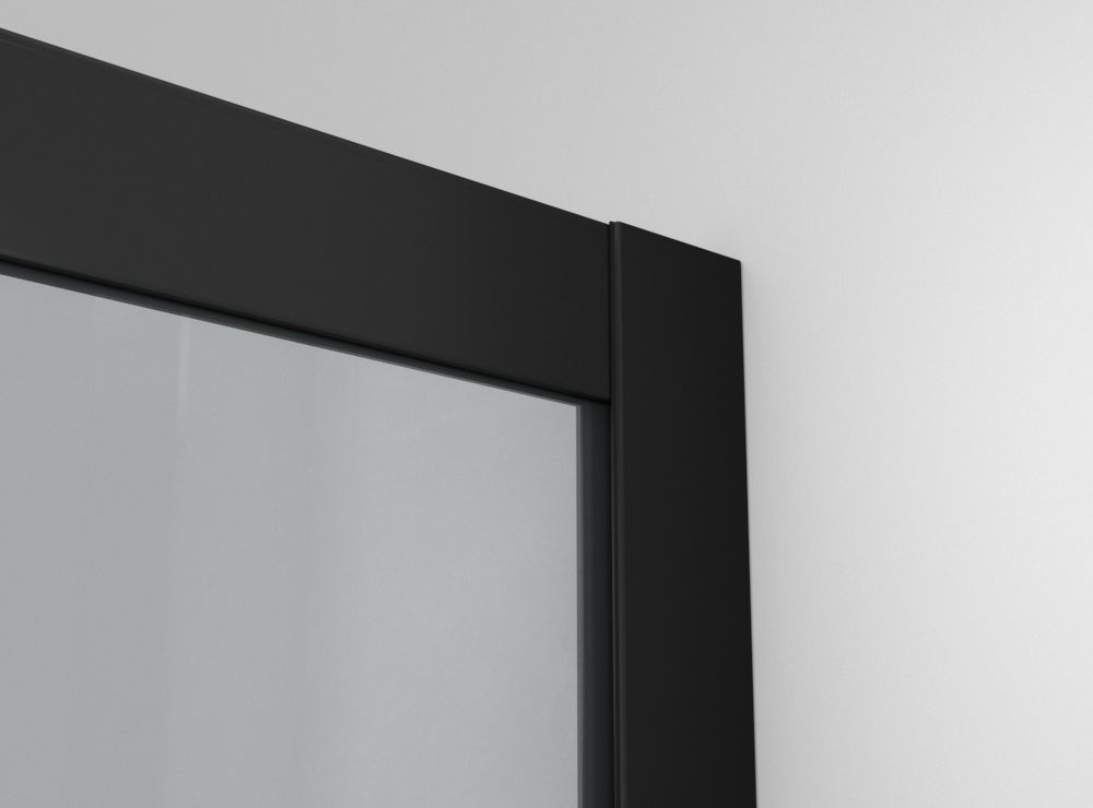 Душевой уголок Ambassador Queen Black 11011202-PR3, полукруглый, линейный трап, 100х100