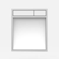 SANIT Панель управления LIS(без подсветки), стекло белое/клавиши белоснежный