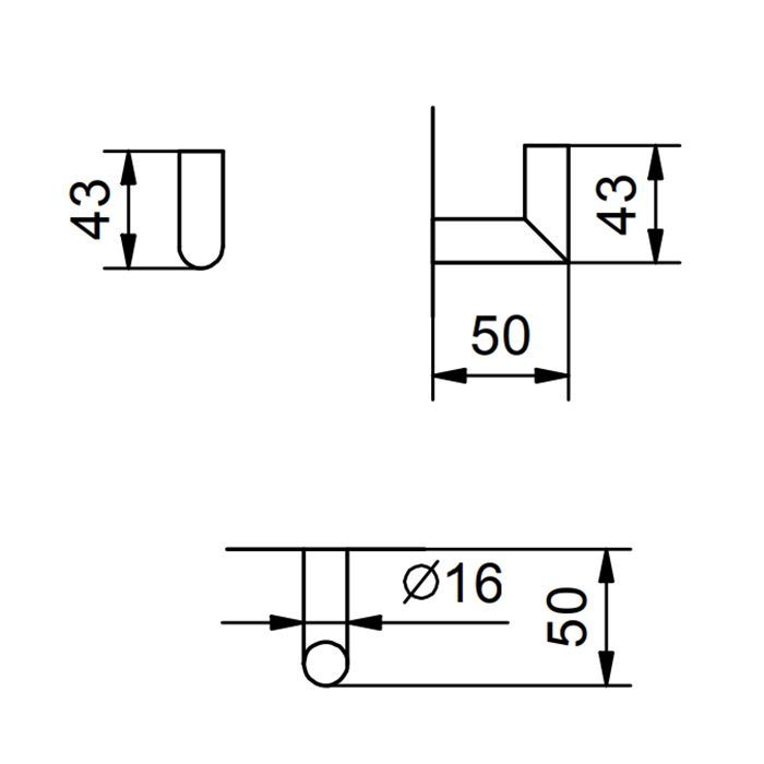 Fantini Young Крючок, цвет Matt British Gold PVD