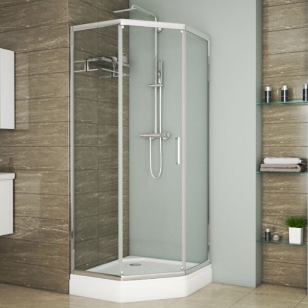 Душевой уголок Bravat Line 90x90 BS090.6115A профиль Хром стекло прозрачное