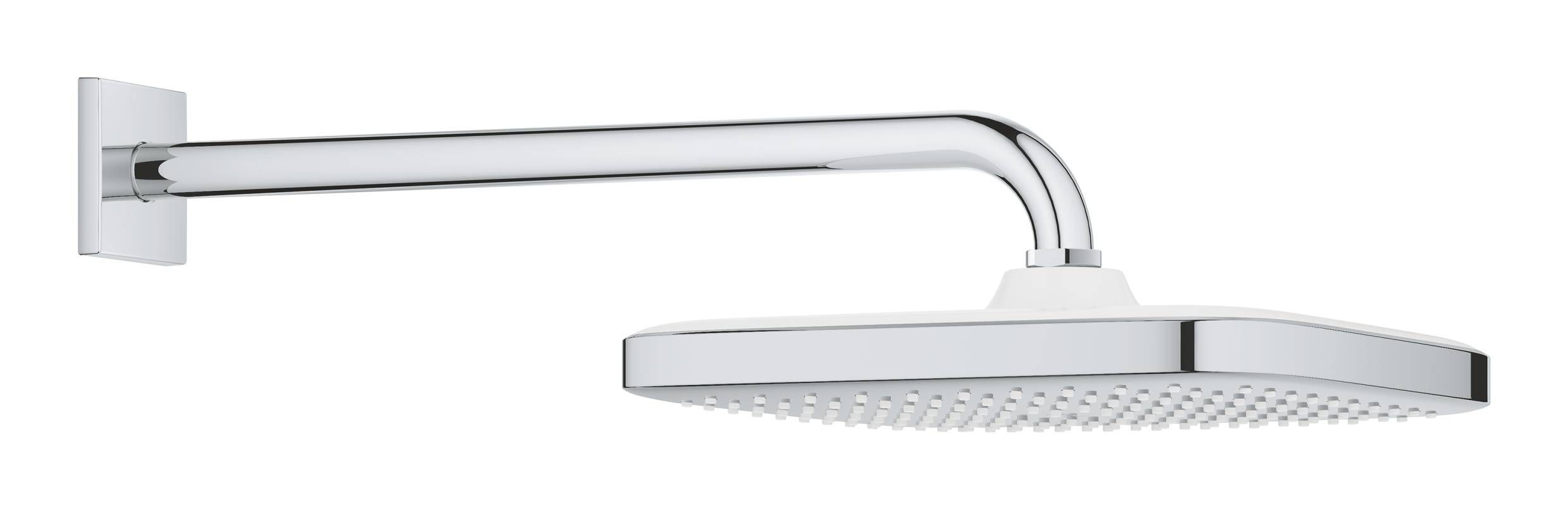 Верхний душ GROHE Tempesta CUBE 250, квадратный (низ-хром, верх-белый) + Душевой кронштейн 380 мм, хром (26687000) Верхний душ GROHE Tempesta CUBE 250, квадратный (низ-хром, верх-белый) + Душевой кронштейн 380 мм, хром (26687000)