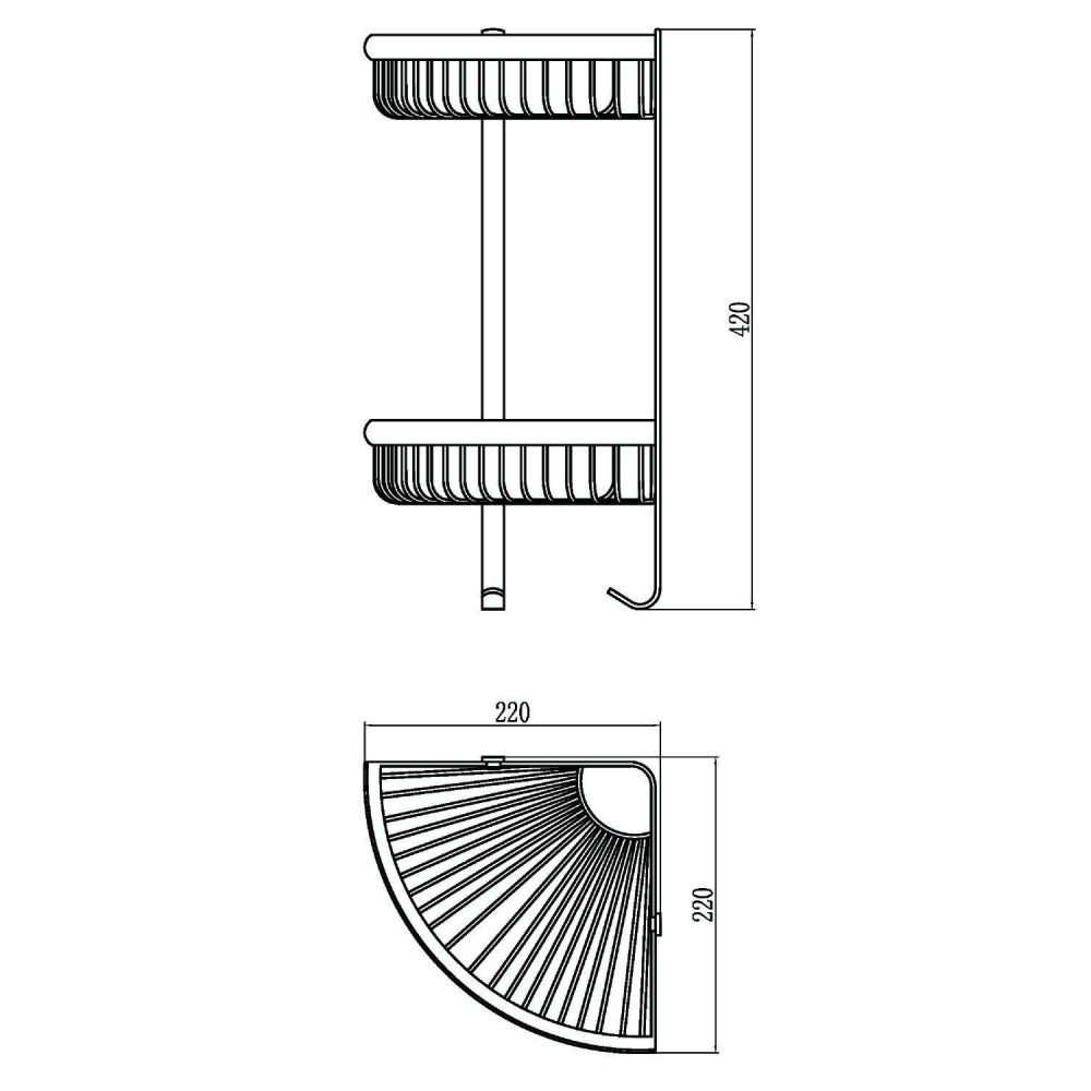 Полка угловая Savol S-W5854-2, белый