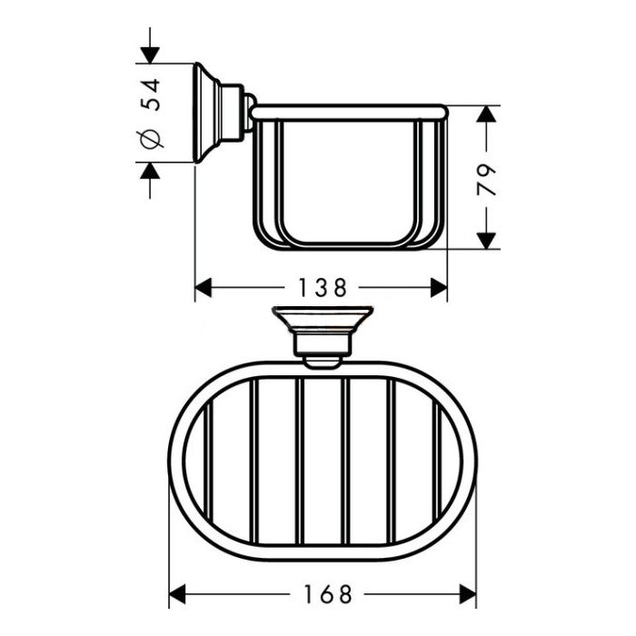 AX Montreux Мыльница-короб, подвесная, материал: металл, цвет: хром AX Montreux Мыльница-короб, подвесная, материал: металл, цвет: хром
