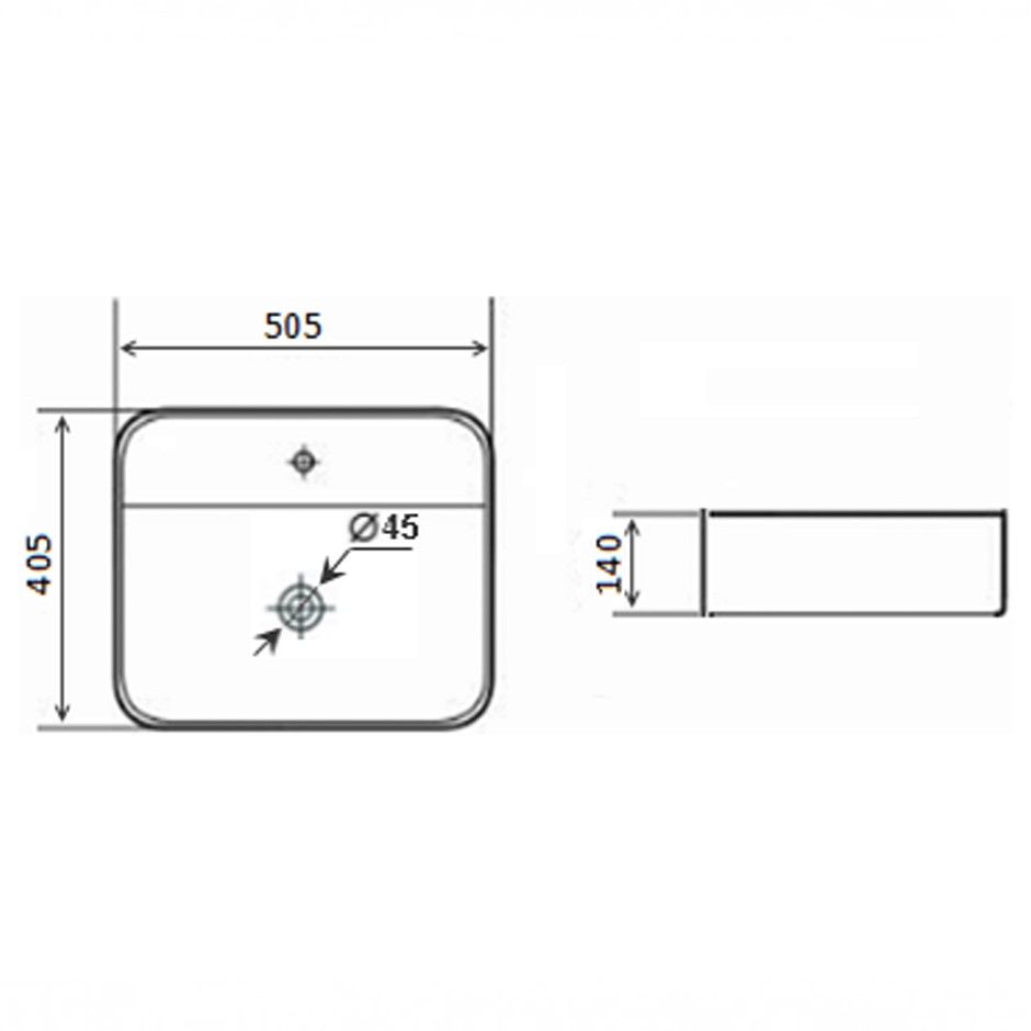 Раковина чаша TIMO INARI TK-505MB, черный, артикул TK-505MB