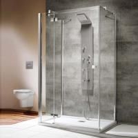 Дверь душевого уголка Radaway Almatea KDJ+S 80x80x80 L1 профиль Хром стекло прозрачное