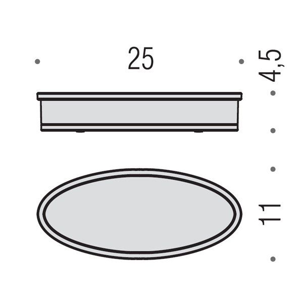 Colombo Land Полочка настольная, цвет: хром/матовое стекло Colombo Land Полочка настольная, цвет: хром/матовое стекло