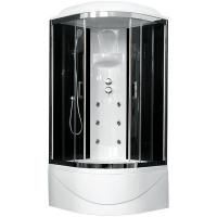 Душевая кабина Royal Bath ВК 100x100 RB100BK3-BT-CH с гидромассажем стекло прозрачное задняя стенка Черная Душевая кабина Royal Bath ВК 100x100 RB100BK3-BT-CH с гидромассажем стекло прозрачное задняя стенка Черная