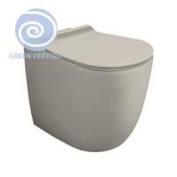 SIMAS Vignoni унитаз напольный приставной безободковый &quot;Rimless&quot; 56*36,5см, слив универсальный, смыв Tornado, цвет:  sabbia   matt