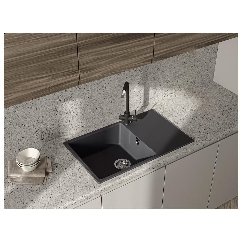 Кухонная мойка GranFest URBAN 678L, черный, артикул 678L черный