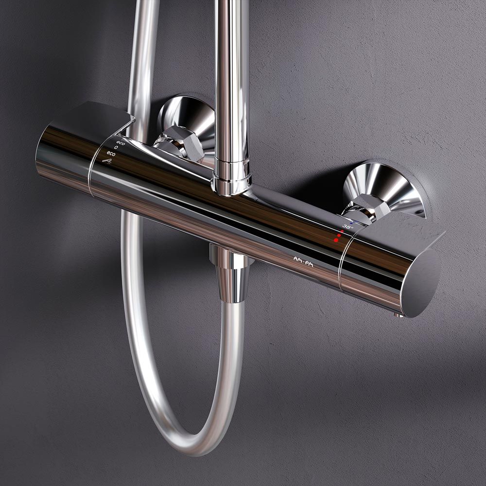 F0785A400 X-Joy, душ.система: см-ль д/душа с ТМС, душ.штанга,верхний душ 220мм, ручн душ, хром