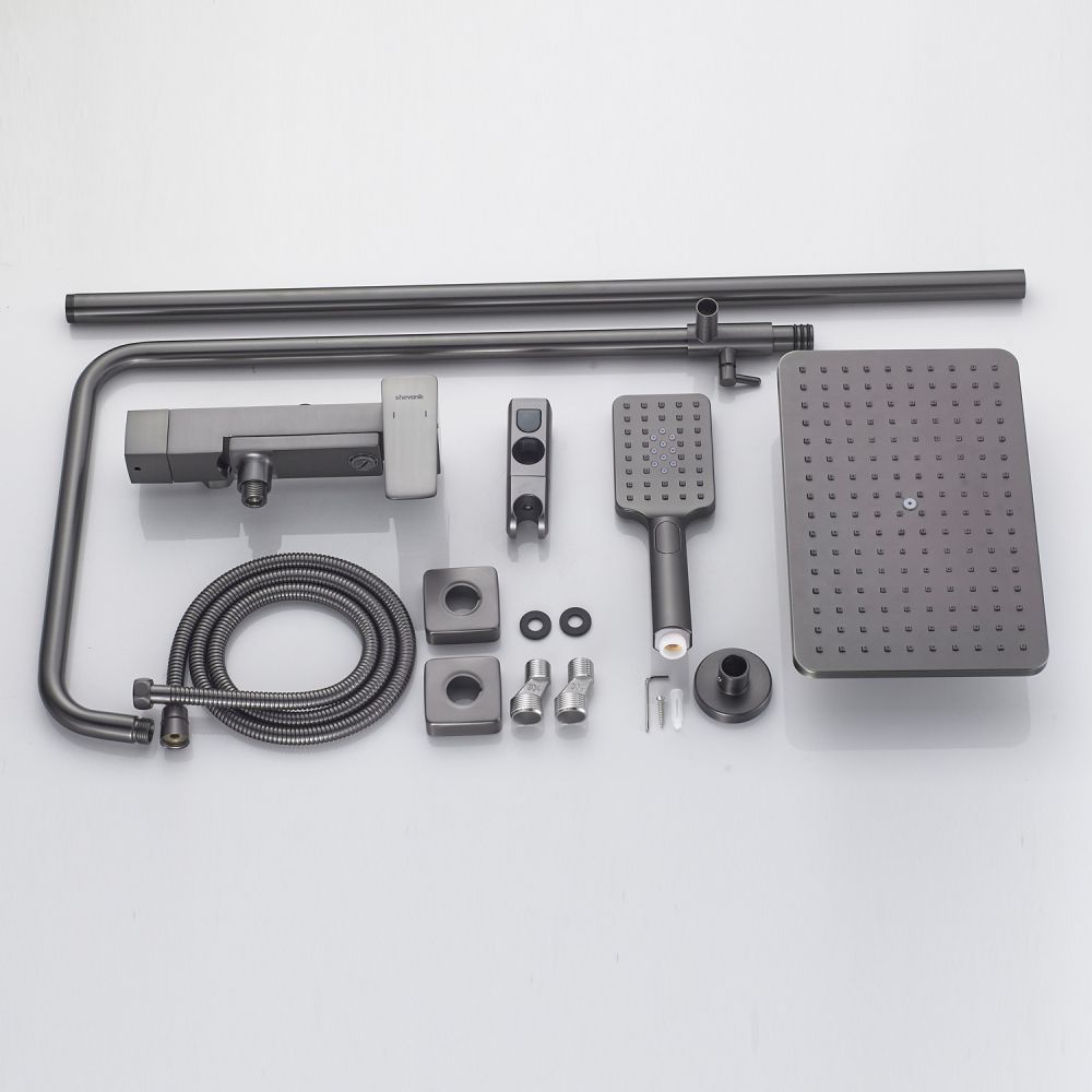 Душевая система Shevanik S8936T, оружейная сталь