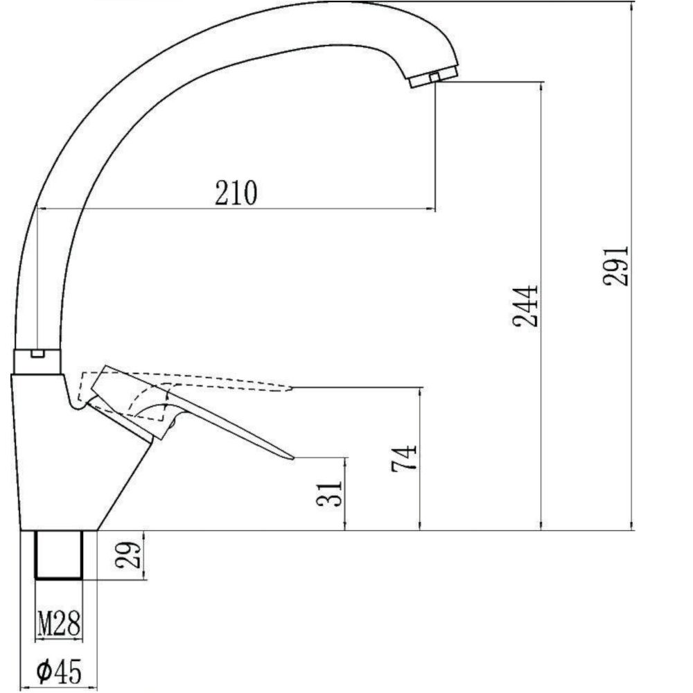 Смеситель для кухни Fmark FM4166W, белый