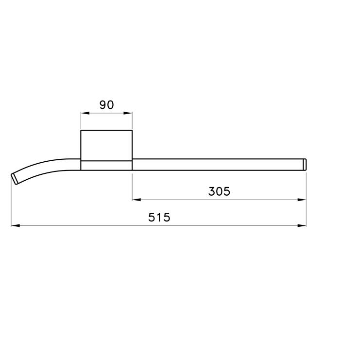 Stella Bamboo Полотенцедержатель настенный 30 см 602/30 цвет: хром