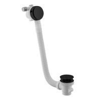 Слив-перелив, Fima Carlo Frattini, Complementi Bagno, для ванны, нажимной донный клапан Click-Clack, круглый перелив, с функцией наполнения, гибкая переливная трубка регулируется/подрезается, максимальная длина,мм-1200, диаметр слива, мм-72, без сифона (к