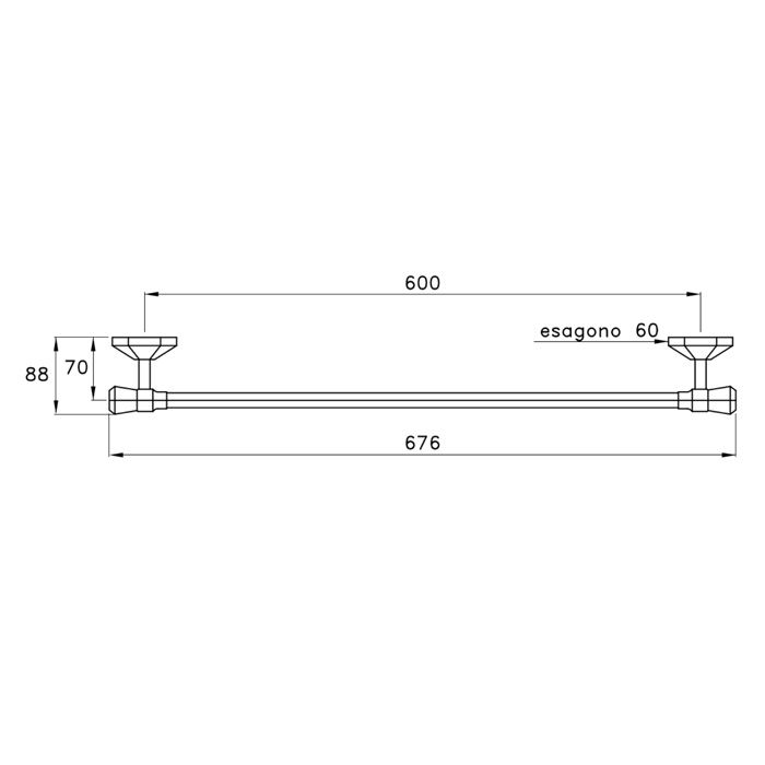 Stella Eccelsa Полотенцедержатель настенный 60 см 602/60 цвет: золото Stella Eccelsa Полотенцедержатель настенный 60 см 602/60 цвет: золото