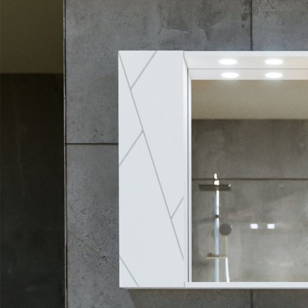 Шкаф навесной с дверью Бриклаер КРИСТАЛЛ 20 см, белый